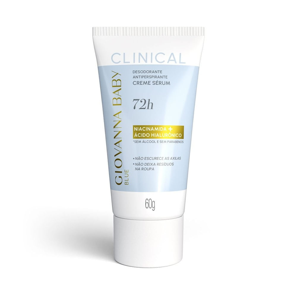 Desodorante Giovanna Baby Creme Sérum Clinical Blue 72h 60g