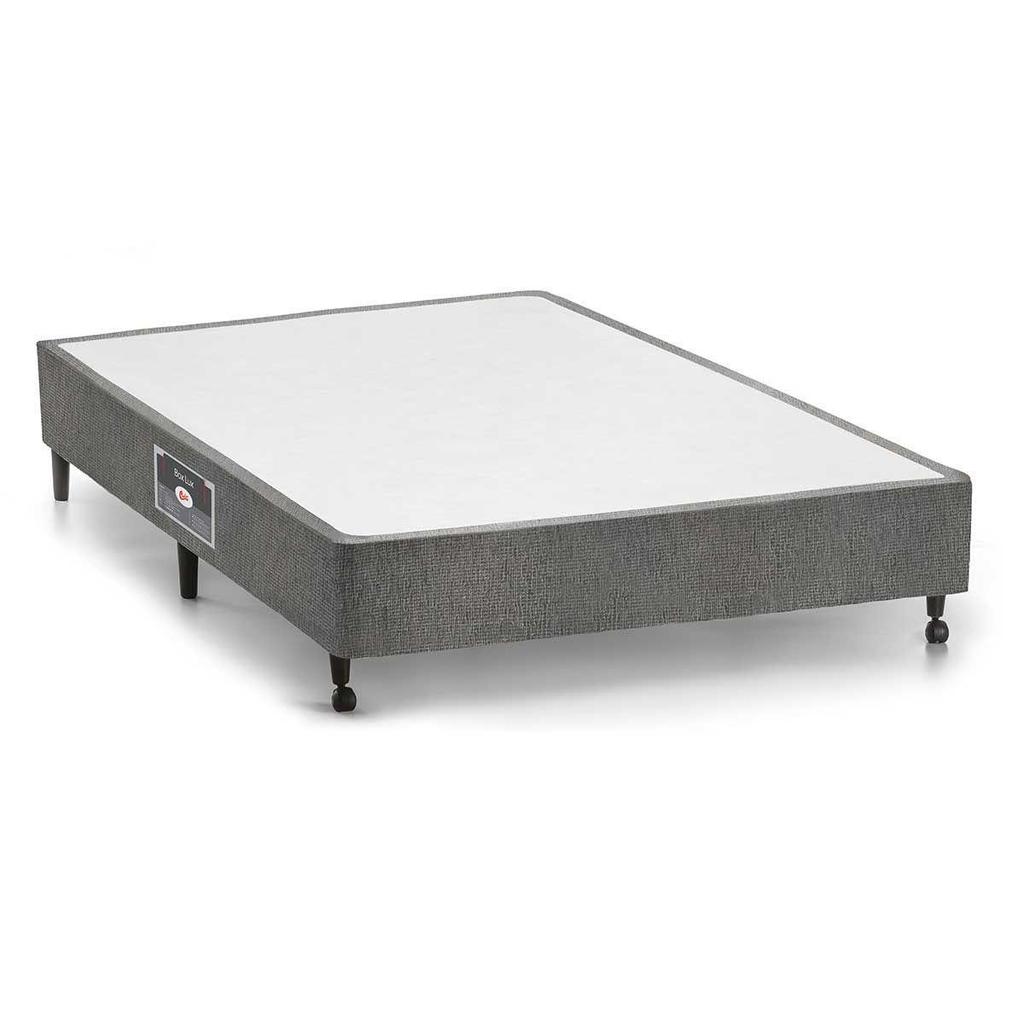 Cama Box Base Viúva Gold Star Suede Gray (128x188x27) - Castor