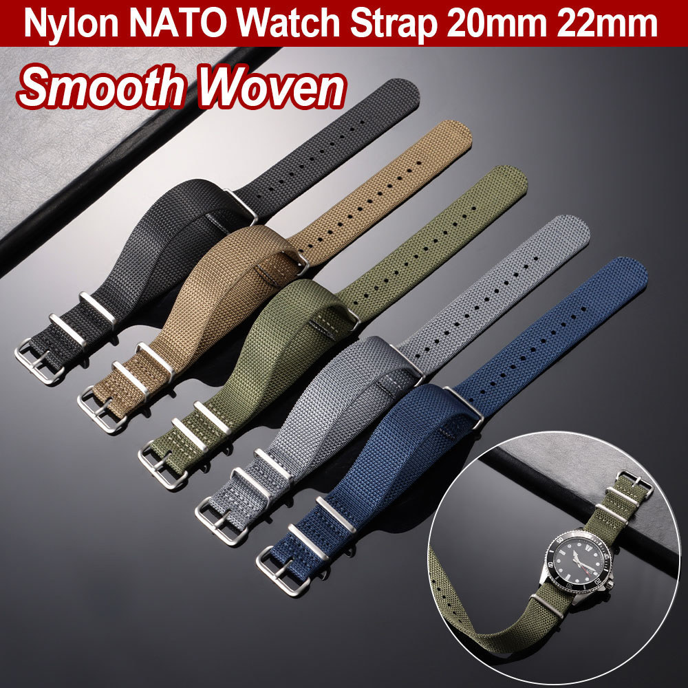 Pulseira De Relógio De Lona De Nylon NATO Para SEIKO Mergulhador Estilo Militar Tecido Faixa 20mm 22mm Substituição De L
