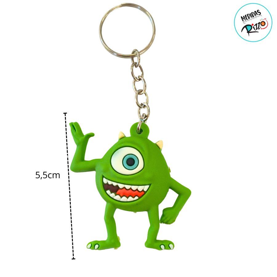 Chaveiro Emborrachado Monstro Verde - 5cm - 1 unidade - Rizzo — imagem 2 de 2