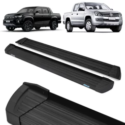 Estribo Slim Amarok 2010/... Cabine Dupla Preto