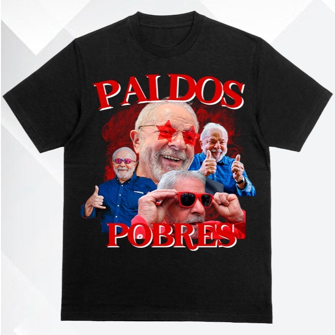 Camiseta Lula Pai dos Pobres Graphic Tee Blusa Masculina Feminina Algodão Premium Plus Size