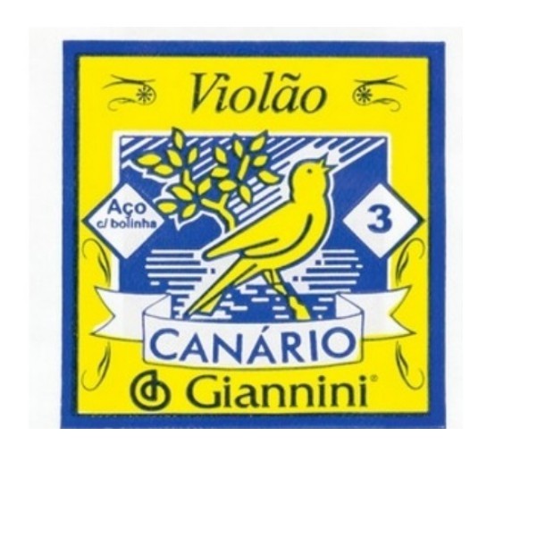 Corda Avulsa Violão Aço 3º Com Bolinha Giannini Canário GESWB3 (  1 UNIDADE )