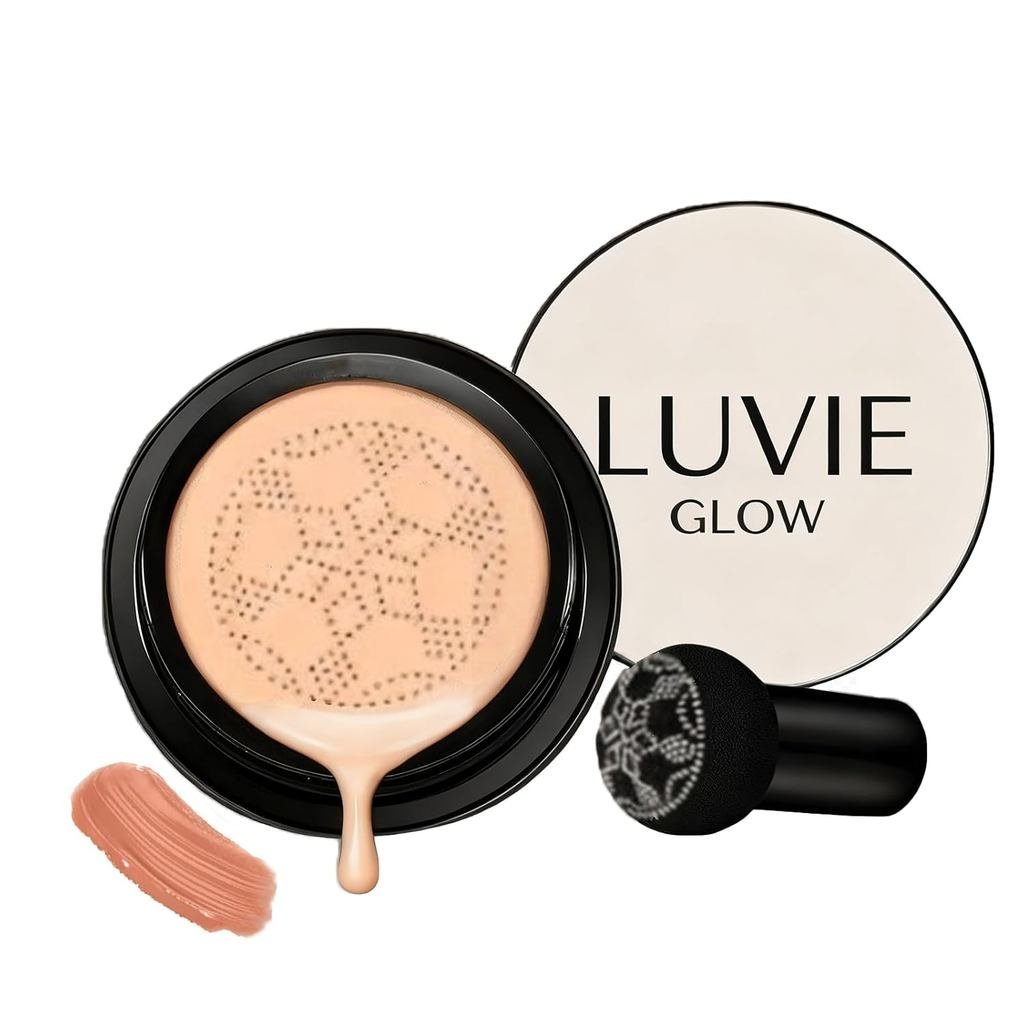 Base Cushion, Base CC Mushroom Head Air Cushion, Base BB para Maquiagem Facial, Corretivo Hidratante, Iluminador, Longa
