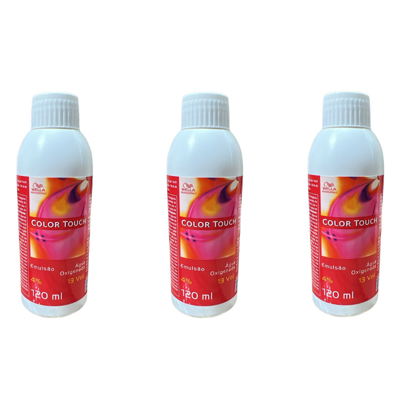Kit 3 unid Wella Color Touch Emulsão Reveladora 4% 13 Volumes 120ml