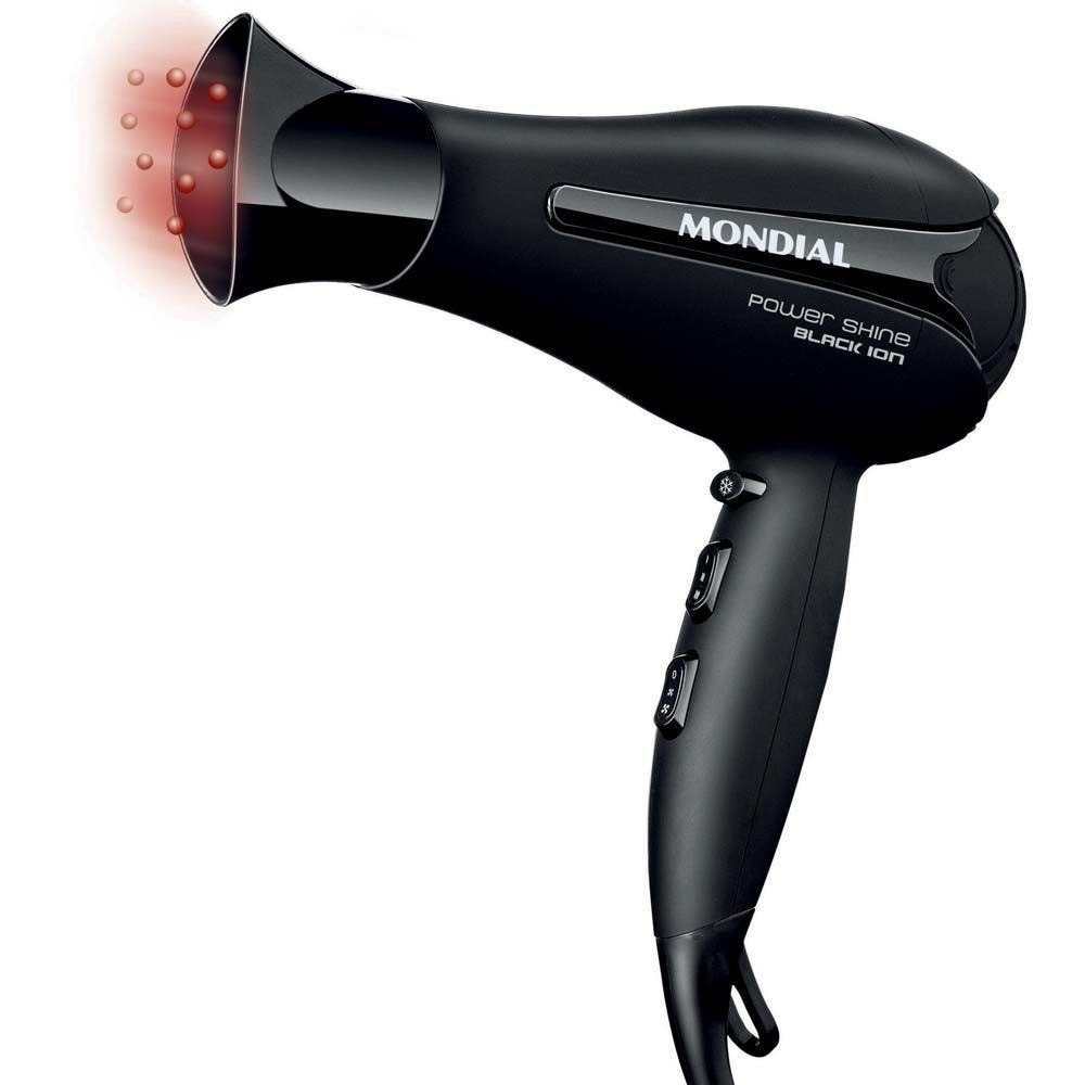 Secador de Cabelos Power Shine Black SC-13 2000W Mondial