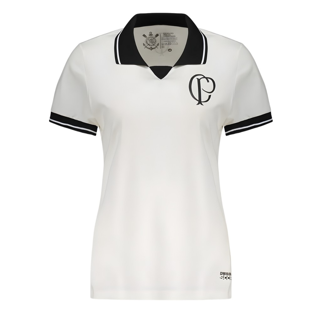 Camisa Polo Feminina Corinthians Escudo 1910