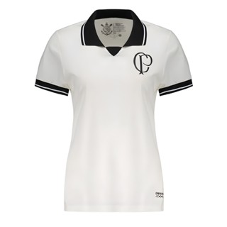 Camisa Polo Feminina Corinthians Escudo 1910 em Oferta na Shopee