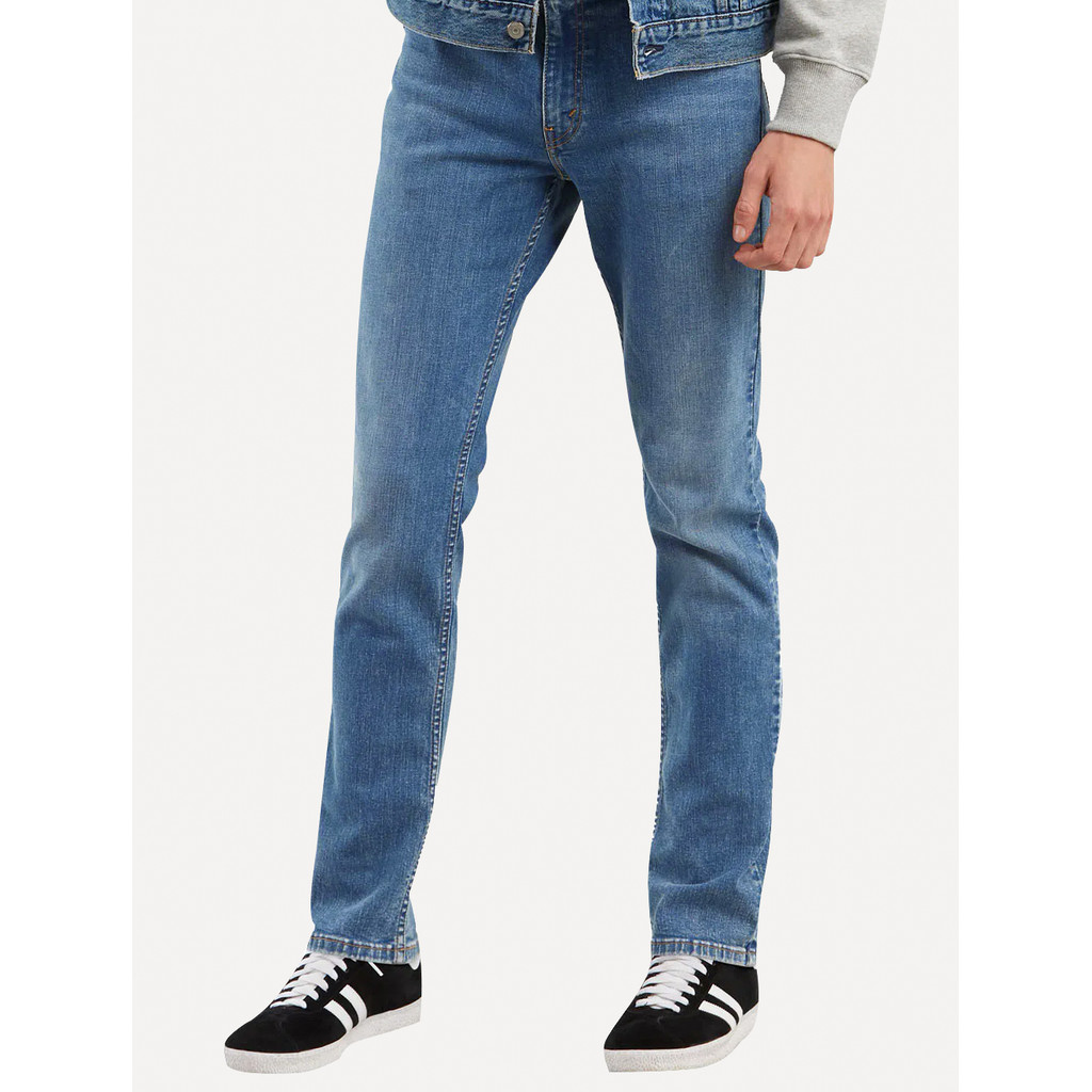 Calça Levis Original Jeans Masculina 511 Slim Stretch Washed Azul