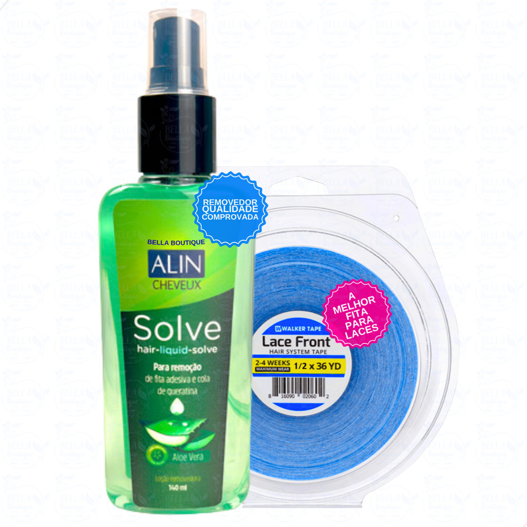 Kit Fita Adesiva 36 Metros Walker Tape E Removedor Para Mega Hair  Alin Solve