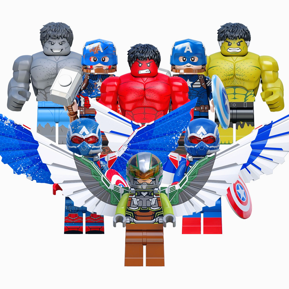 Bruce Banner Steve Rogers Sam Wilson Super Heroes Bloco De Construção Mini Tijolos Figura Brinquedos De Plástico