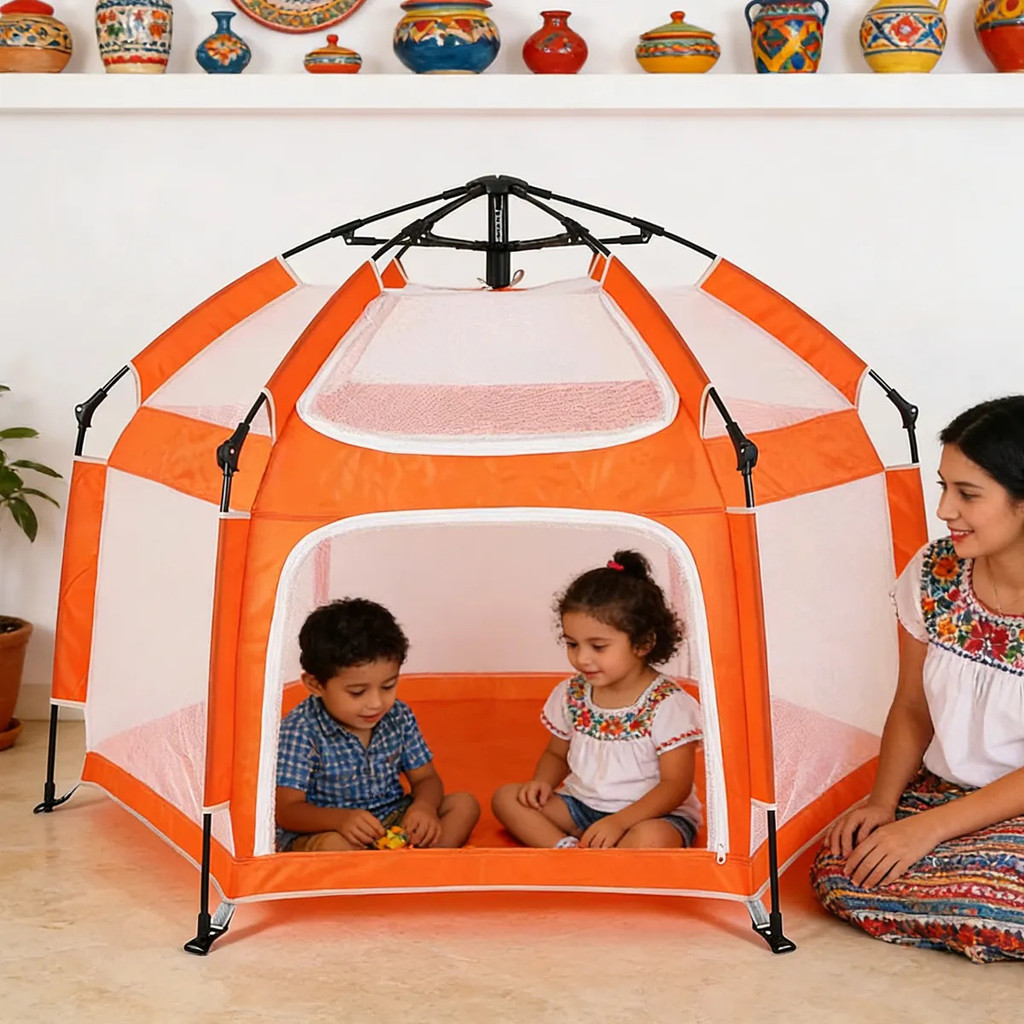 Tenda De Borracha Cerca Infantil Dobrável Portátil 100% Auto