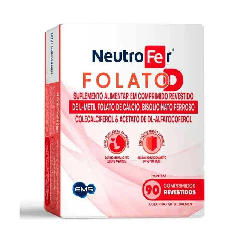 NeutroFer Folato D Suplemento Alimentar Gestantes 90 comprimidos