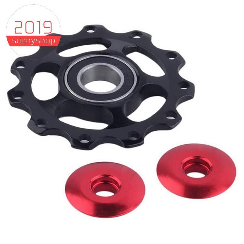 [Bestseller S] 11T MTB Bicicleta Desviador Traseiro Rodas Rolamento De Esferas Polia Guia Do Dianteiro , Preto