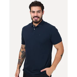 Polo Aramis Original Masculina Regular Basic Piquet Surton Logo Azul Marinho