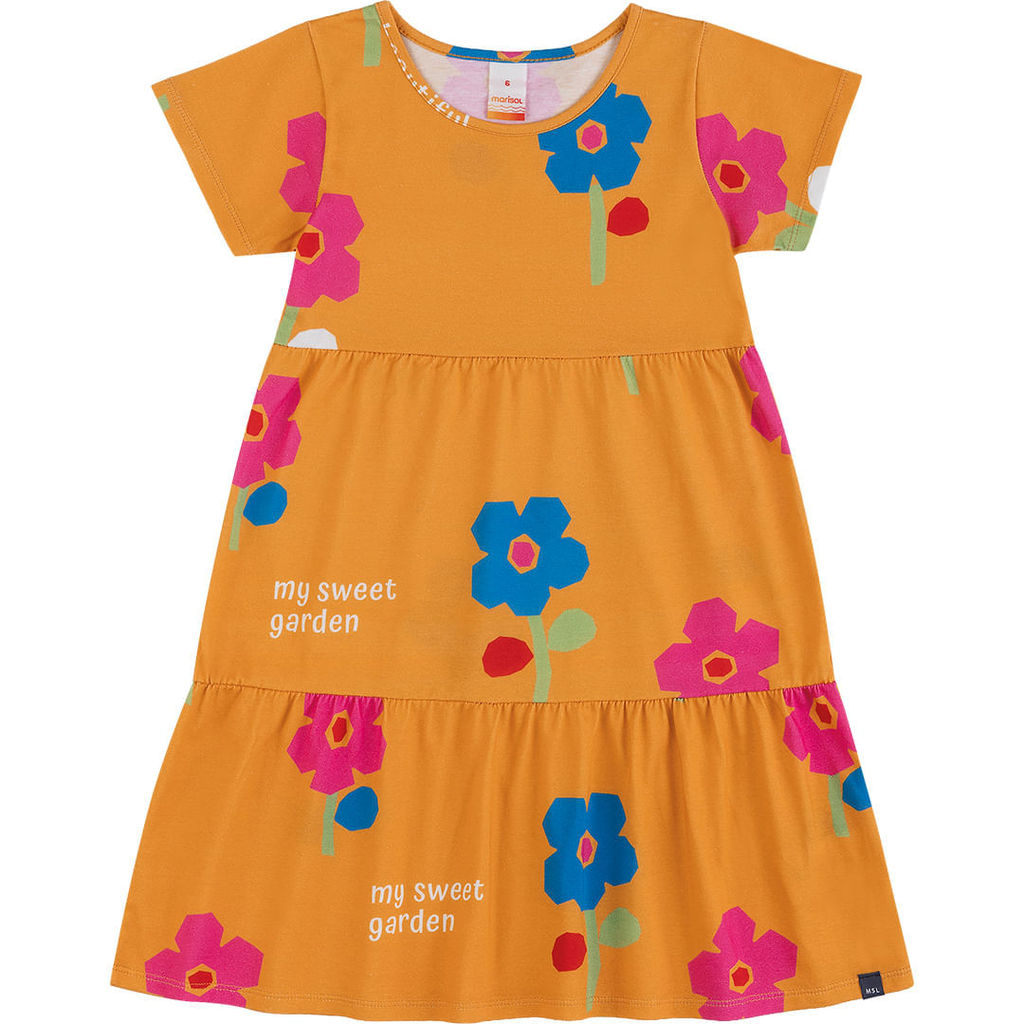 Vestido Curto Estampado Infantil Menina Marisol