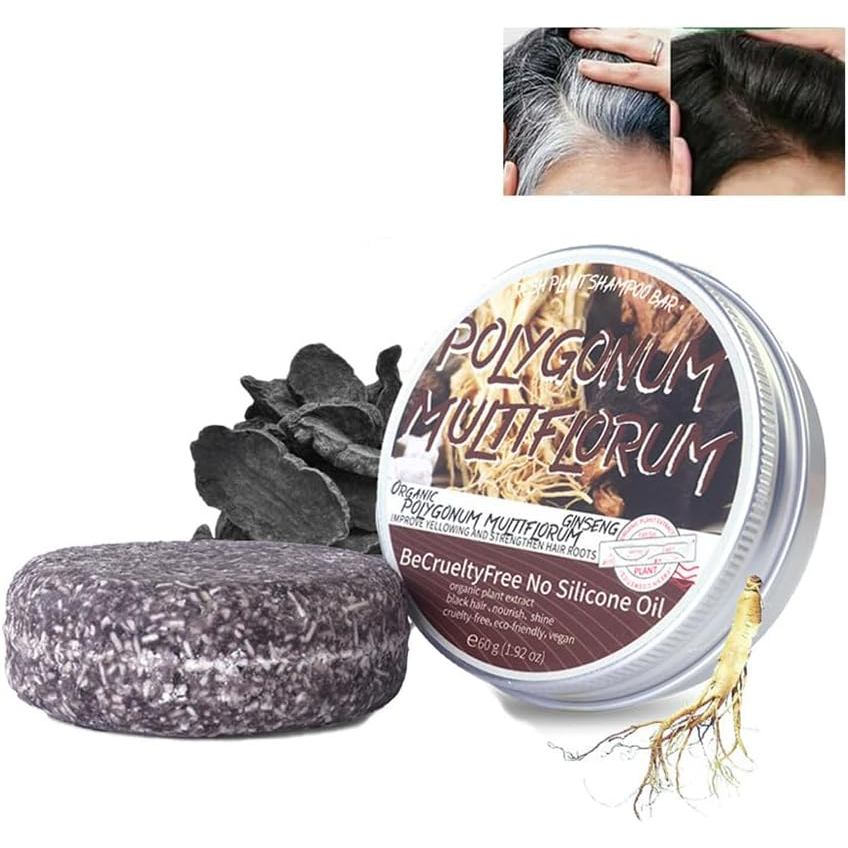 Barra de Shampoo Escurecedora para Cabelo, Barra de Shampoo para Reverter Cabelos Grisalhos, Barra de Cobertura para Cab