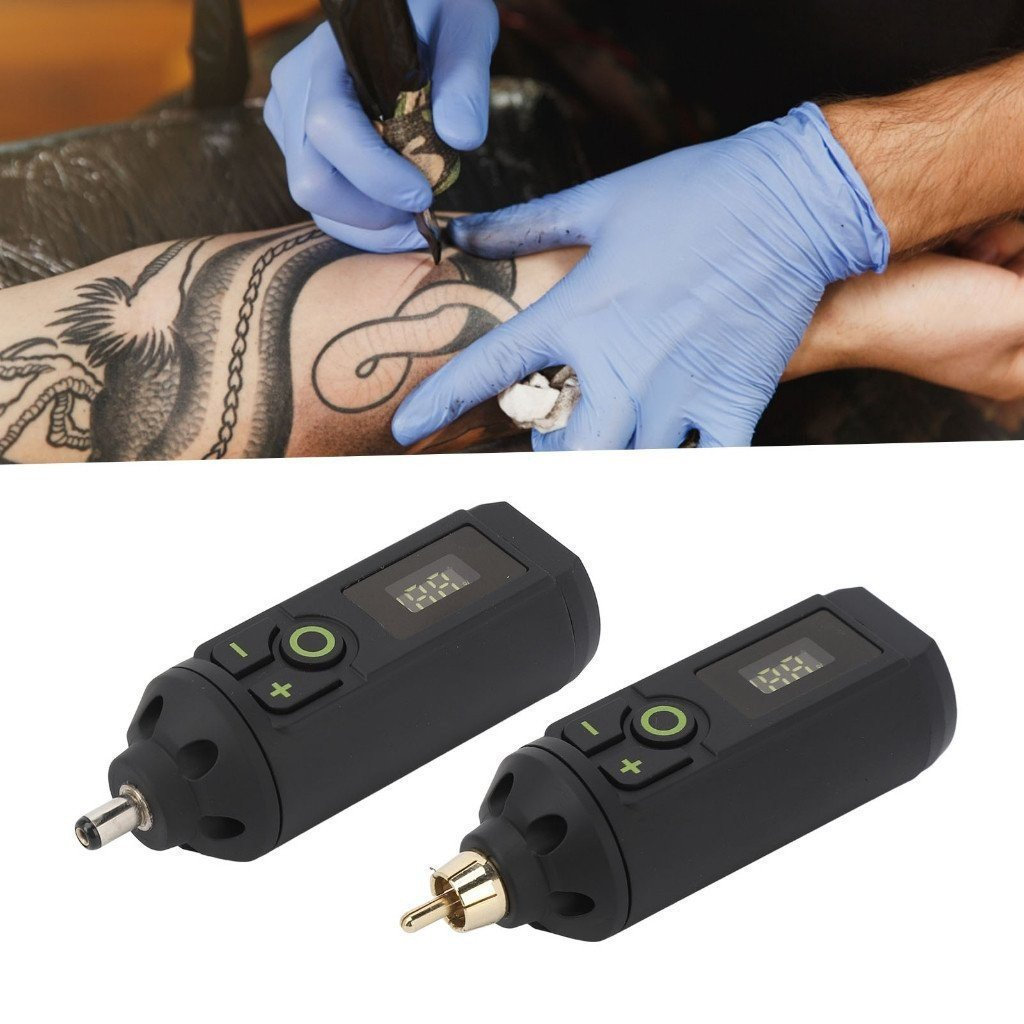 Battery Tattoo Machine Wireless Type C LCD Digital Power Supply for Beauty Salon GRZA