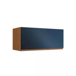 Armário Aéreo p/ Cozinha Ciela R648 c/ 1 Porta Basculante 80cm Canela/Azul Profundo - Kappesberg