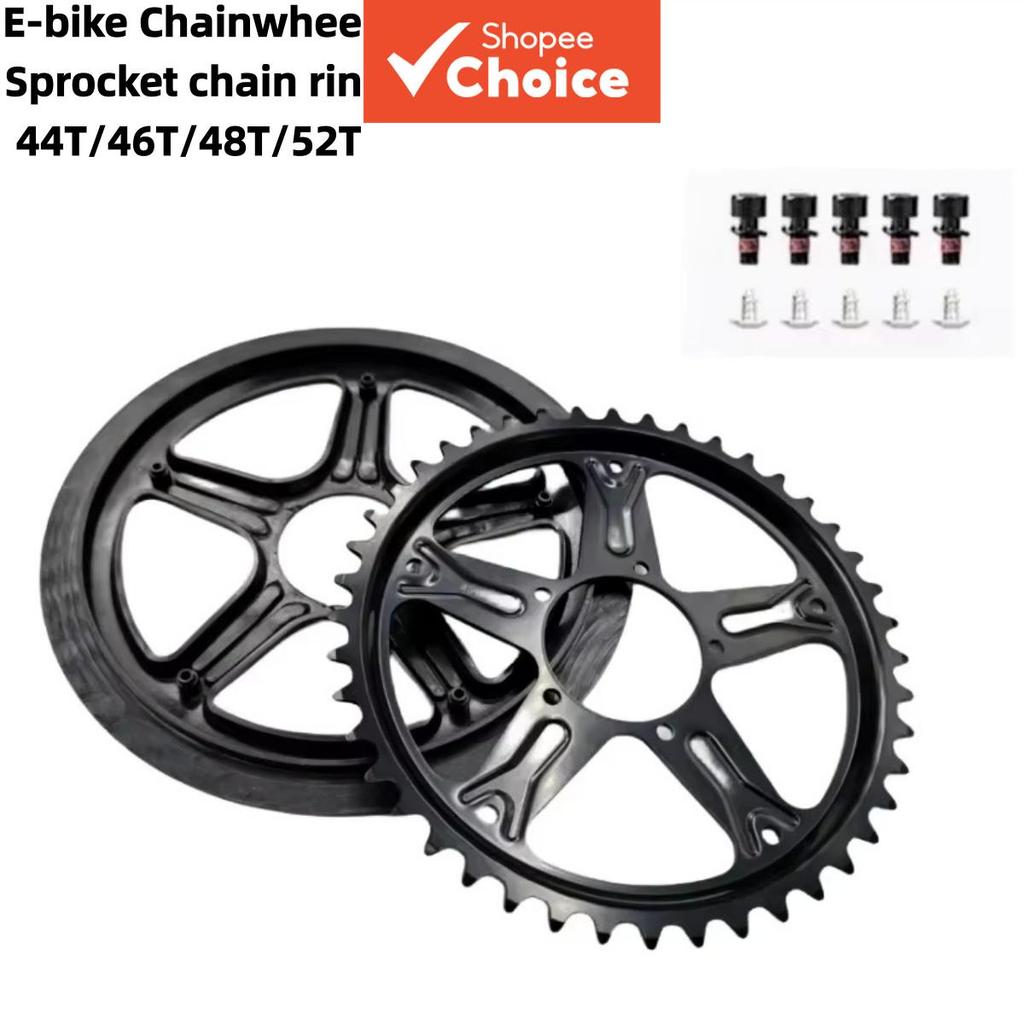 Gustavo E-Bike Anel de Corrente para Motor Central / Roda de Corrente para BAFANG BBS01B BBS02B 44D 46D 48D 52D