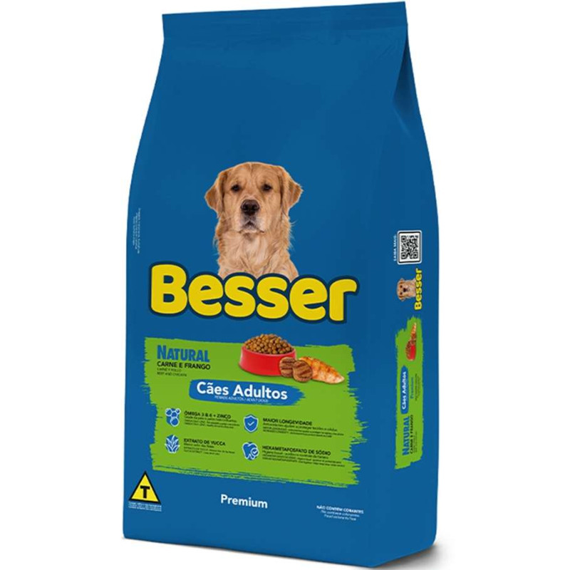 Ração Besser Natural para Cães Adultos - 10,1 Kg