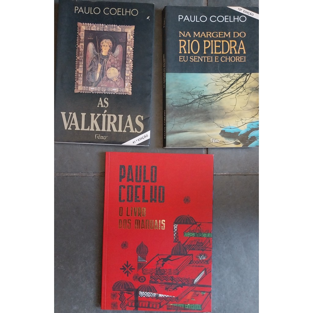 LIVRO, KIT(3), PAULO COELHO, 1. O LIVRO DOS MANUAIS, 2. NA MARGEM DO RIO PEDRA EU SENTEI E CHOREI, 3. AS VAKÍRIAS, RACCO