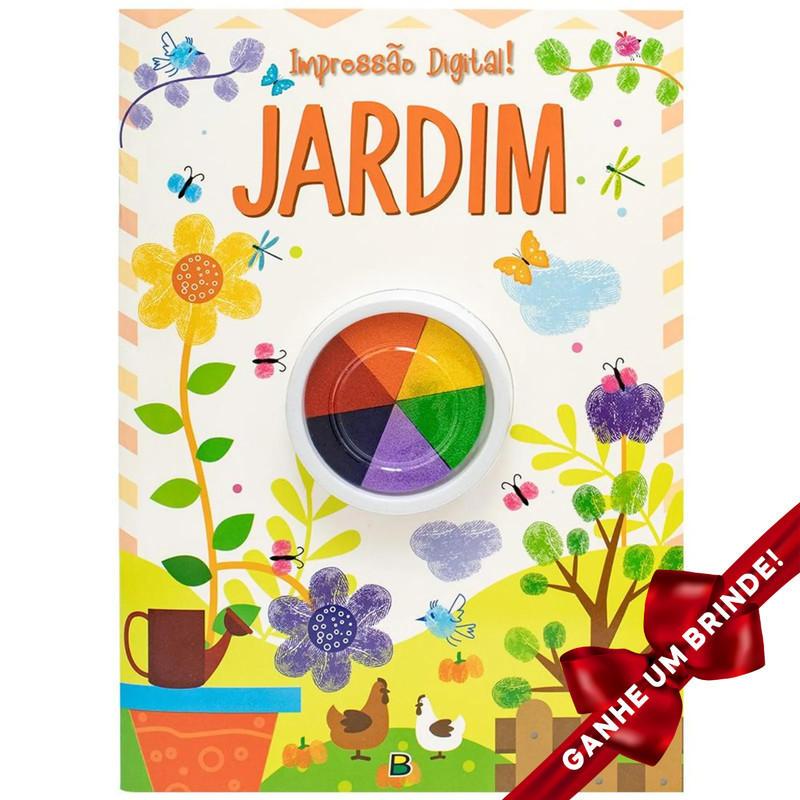 Livro Impressão Digital! Jardim SBN Crianças Filhos Infantil Desenho História Brincar