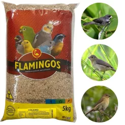 Ração Coleiro Coleirinha Mistura de Sementes Mix Flamingos 5kg