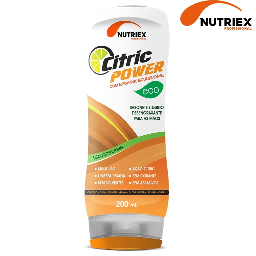 CITRIC POWER ECO - Sabonete Líquido Desengraxante para as Mãos com Esfoliante Nutriex - 200mL