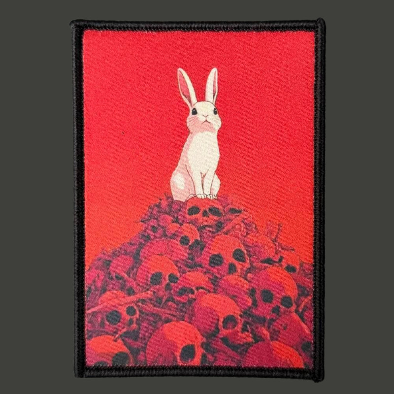Coelho Crânio Remendo Tático Moral Emblema Impressão Gancho E Laço Mochila Roupas Acessórios Decorativos Adesivo Braçade