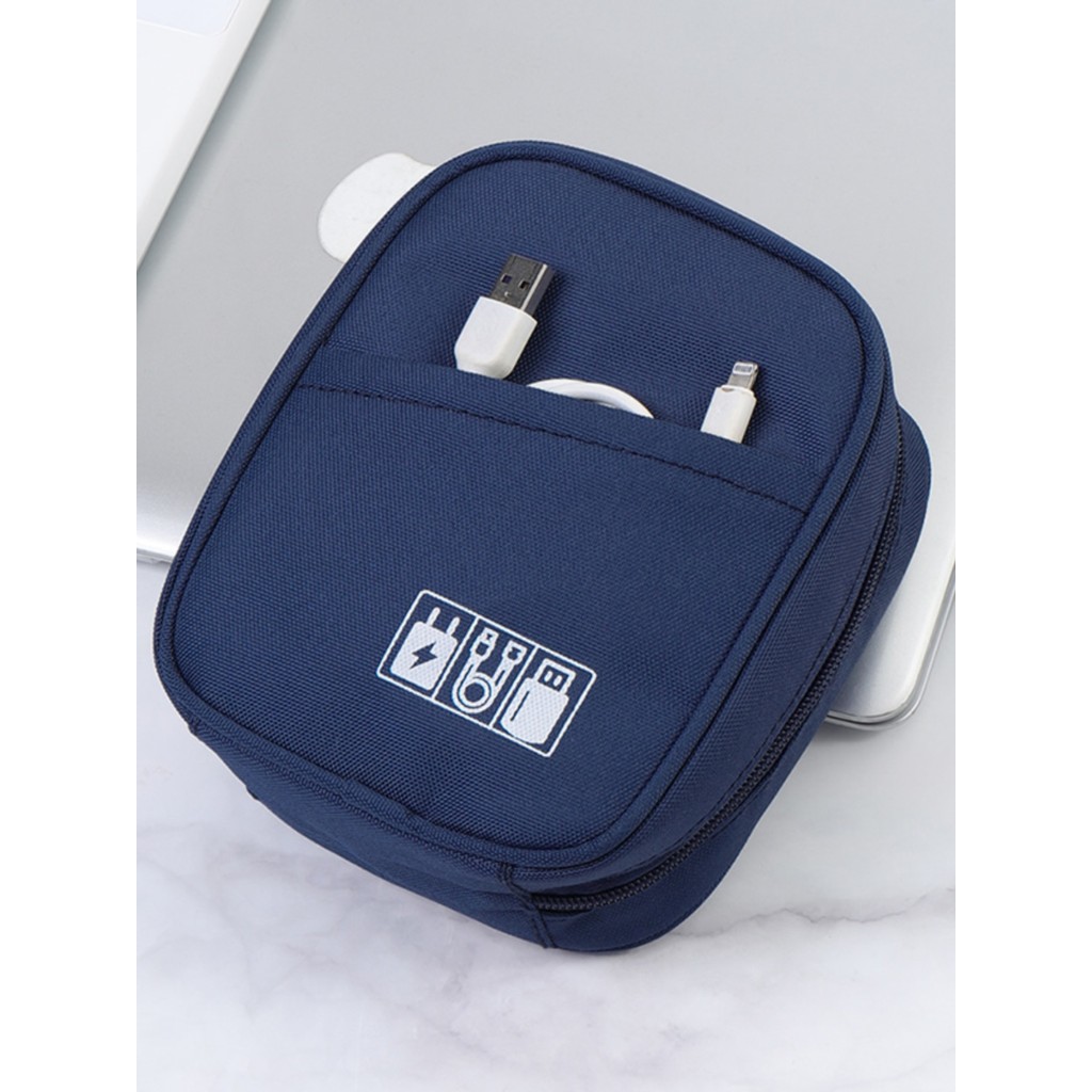 Saco de armazenamento digital pequeno carregador de fone de ouvido portátil saco de armazenamento digital com zíper pequ
