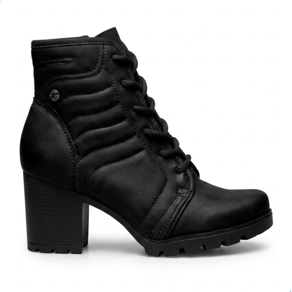 Bota Feminina Dakota Coturno Cano Médio em Couro Legítimo