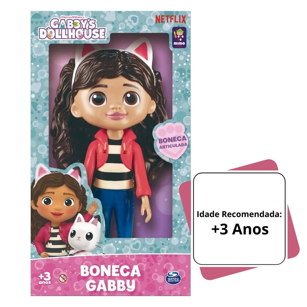 Boneca Infantil Gabby 25cm em Vinil da série Gabby's Dollhouse Mimo Toys - 2150 — imagem 2 de 2