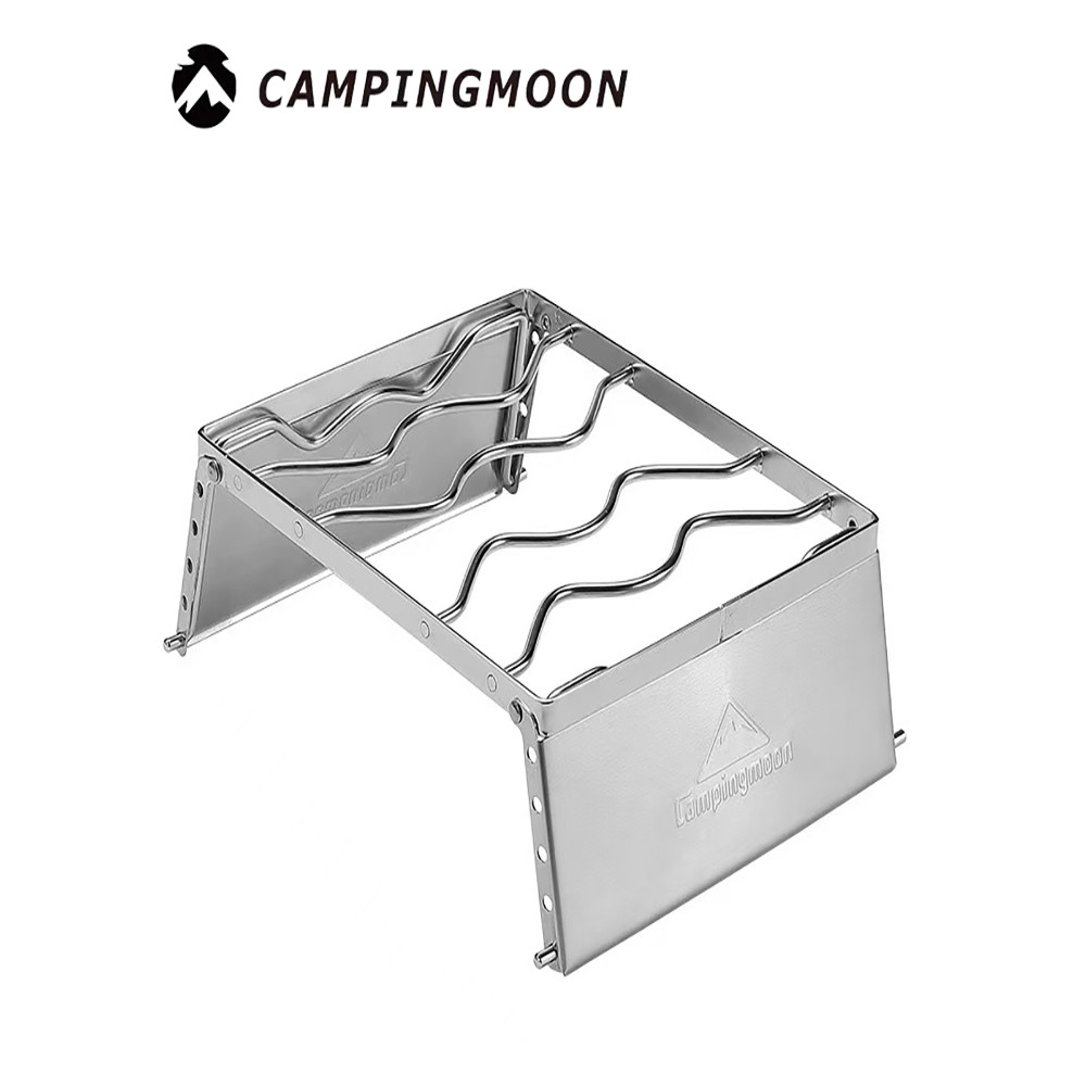 Koman MS-1018S portátil de aço inoxidável à prova de vento fogão rack churrasco pote titular assadeira grande carga-rola