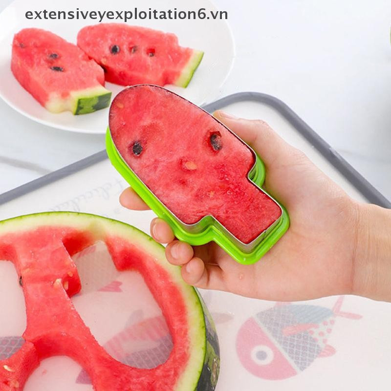 exten Molde Picolé Gadget Frutas Melancia Slicer Sorvete Prato De Aço Inoxidável Casa Fatia Modelo Cozinha Forma Criativ