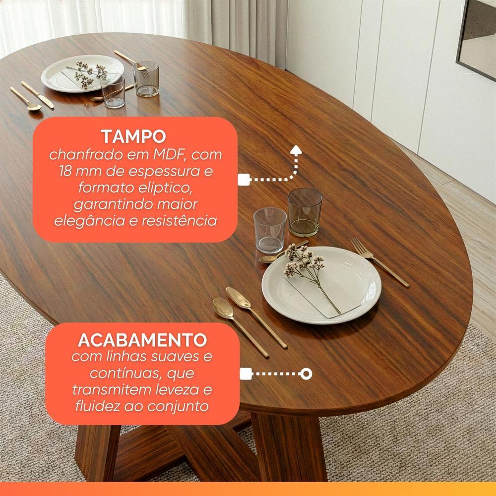 Mesa Sala de Jantar 1,80m Vick Madeirado · foto 2