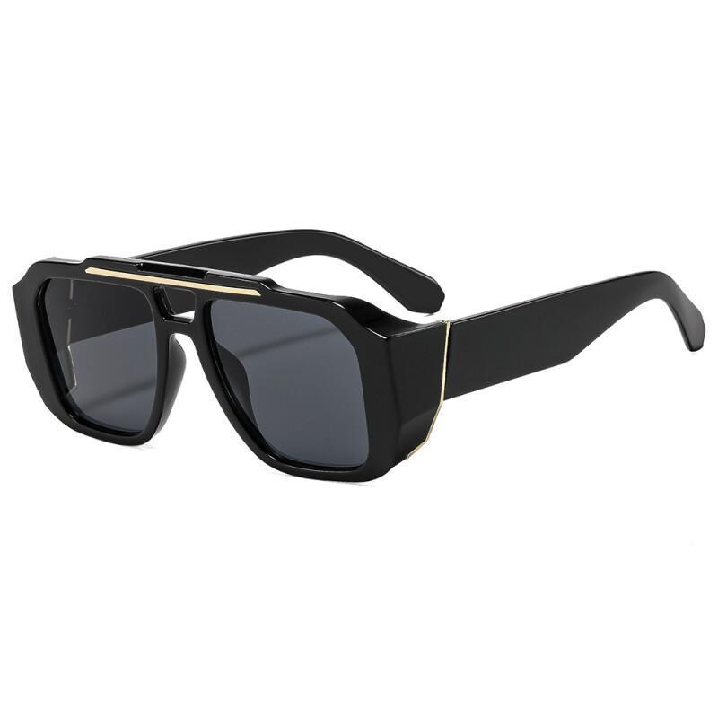 Óculos de Sol Retrô 2026 com Ponte Dupla, Versáteis, Vintage, com Proteção UV para Homens e Mulheres, Óculos da Moda&**-