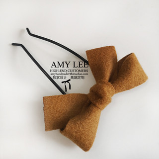 Amy jóias moda hairpin arco hairpin em forma de U clipe outono inverno novo estilo único cor sólida lã Casual hairpin