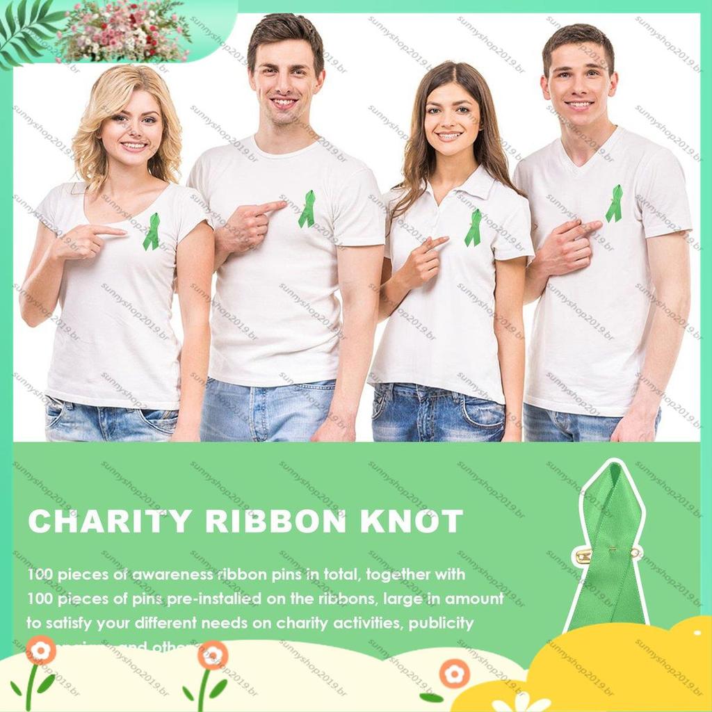 [Bestseller S] 100 Peças De Fita De Conscientização , Cetim , Alfinetes De Lapela , Fitas De Tecido Com Segurança Para M