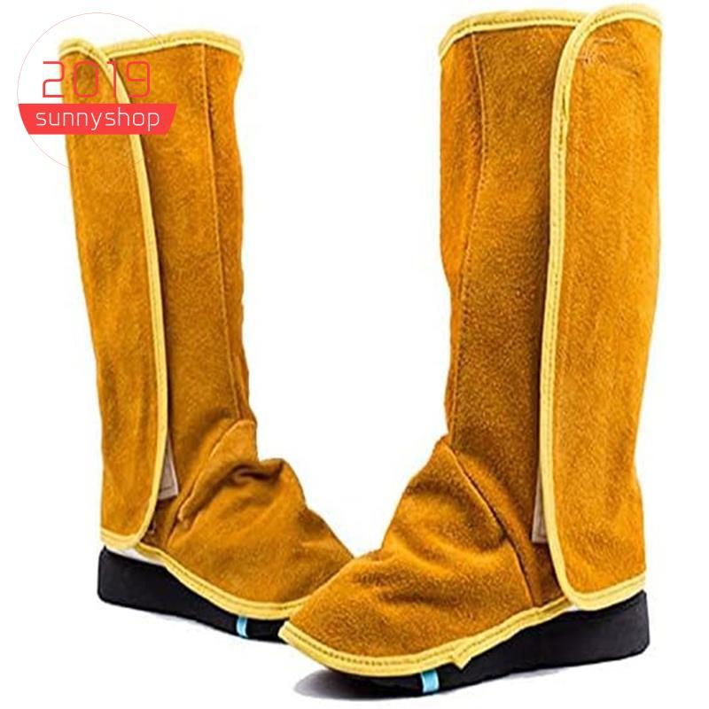 [Bestseller S] Spats De Soldagem De Couro , Capas De Bota Resistentes Ao Fogo Protetoras Para Pés De Soldador De Calor E