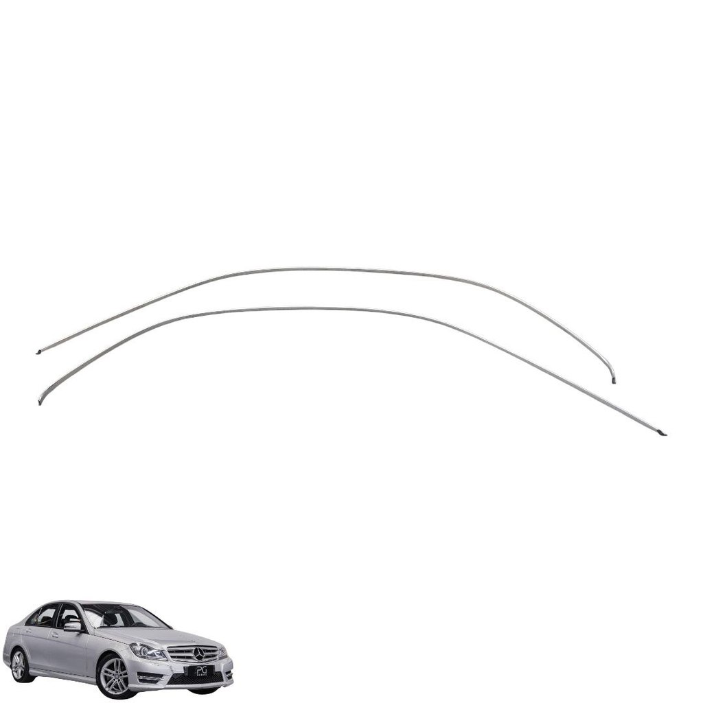 Par Friso Cromado Lateral Teto Mercedes C180 2010 2011 1.6
