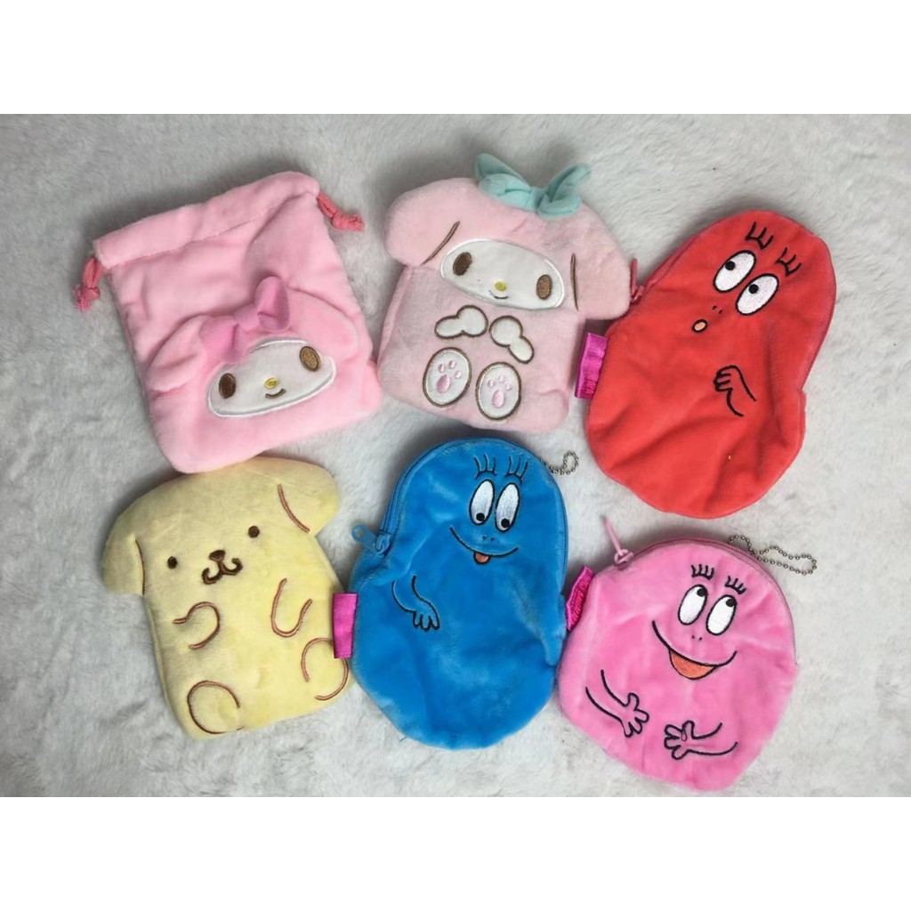 Comércio exterior pedido japonês dos desenhos animados bolsa de moedas de pelúcia impresso saco de tecido pequeno saco d