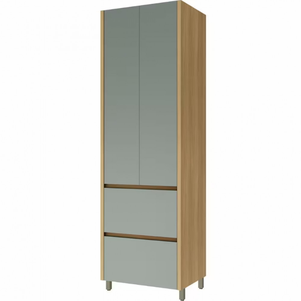 1 Paneleiro Nesher Rainha em MDF 15mm com 2 Portas, 2 Gavetas e 3 Prateleiras - 70cm de largura