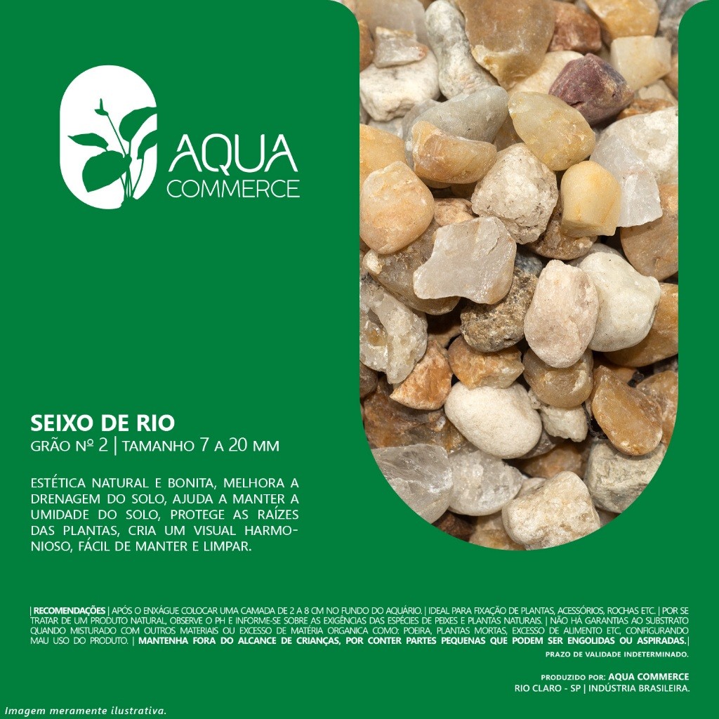 1kg Seixo Natural para Aquário e Jardim Cascalho Decorativo Aquascaping Lago Fonte Pedra de Rio