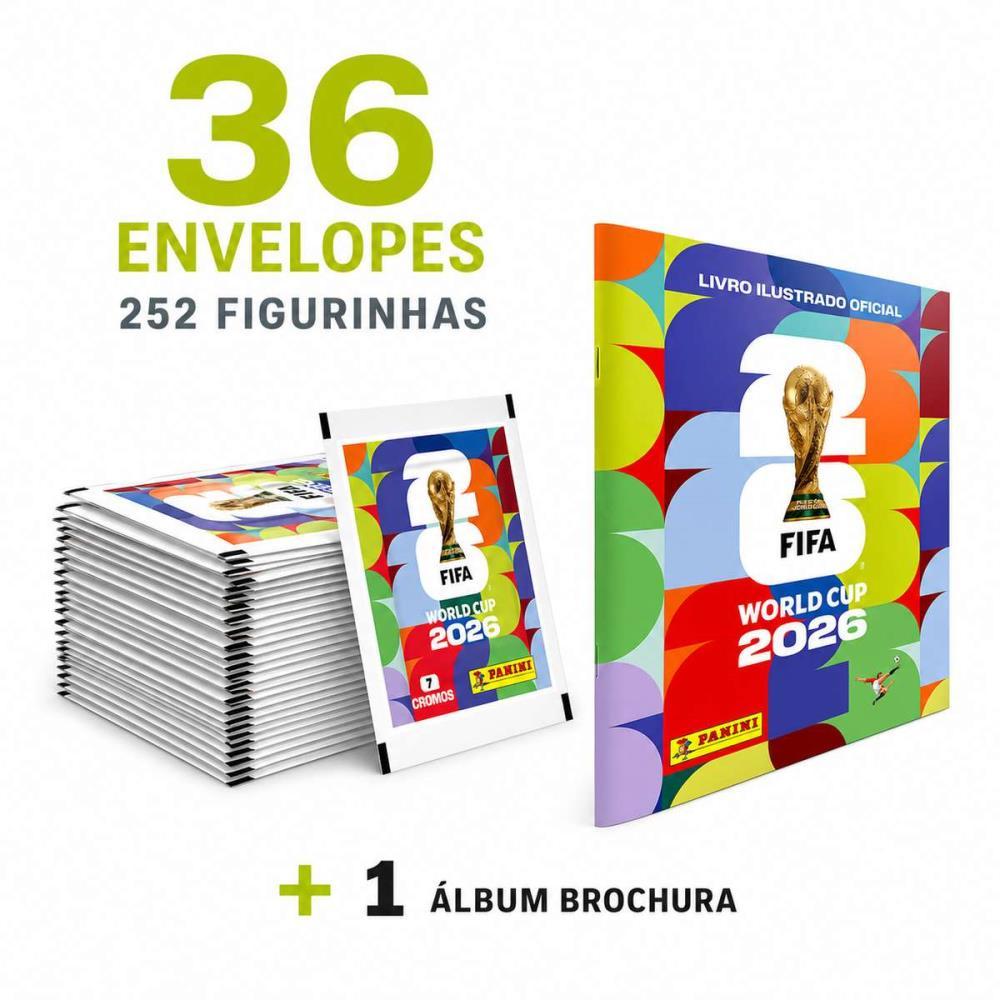 Kit Copa do Mundo 2026 Álbum + 36 Envelopes Panini