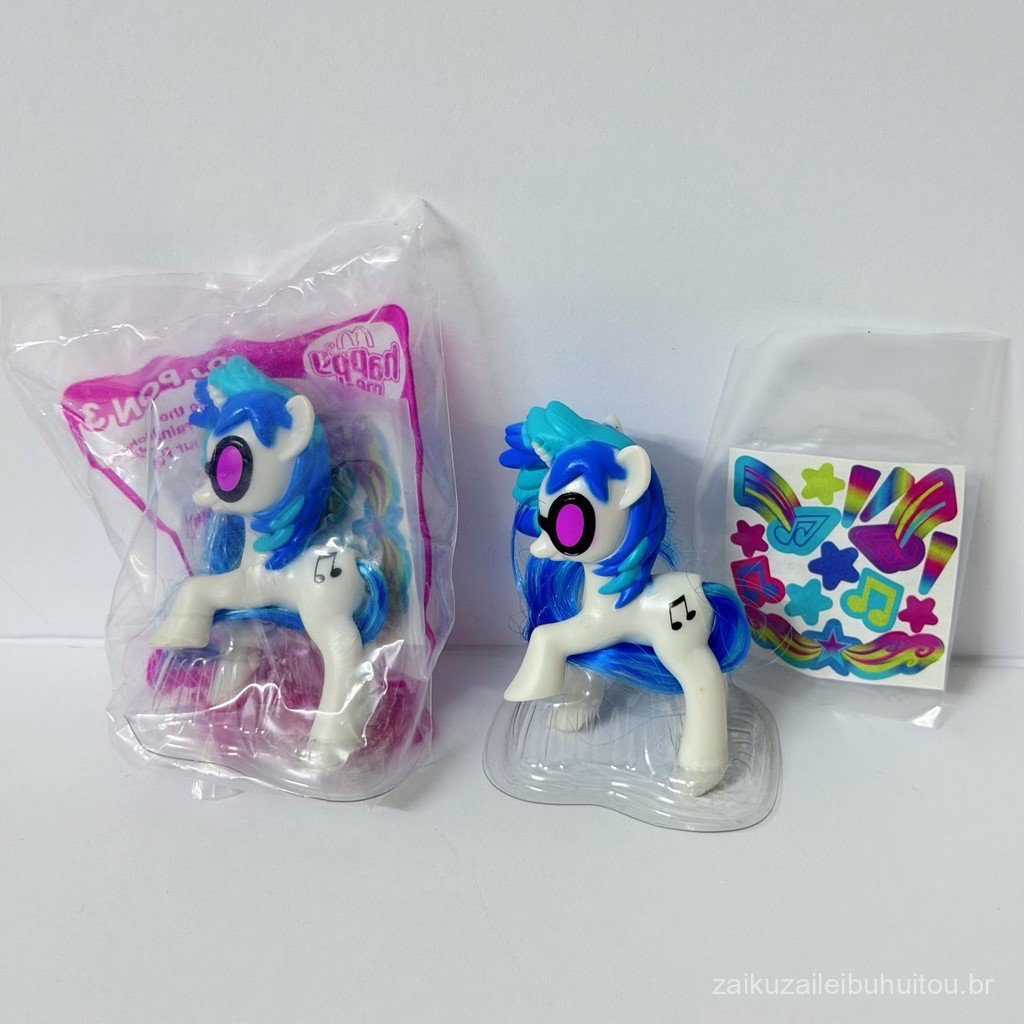 Popular brinquedo My Little Pony do McDonald's, figura de DJ music Pony, ornamento fofo, vintage, lançamento de 2011 UW0