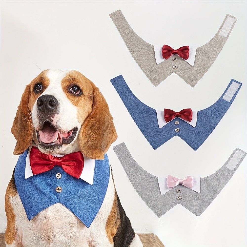 Gravata Borboleta para Pets para Casamentos e Banquetes, Adequada para Cães e Gatos, com Acessório Formal de Smoking VBN