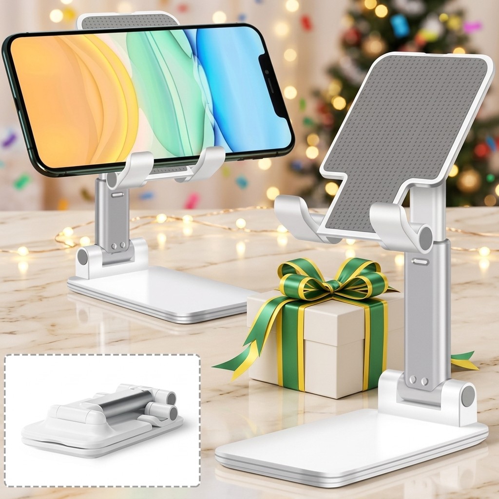 Suporte Celular Mesa Dobrável Portátil Cabe No Bolso Ergonômico Ajustável Para Viagem Escritório Universal Top