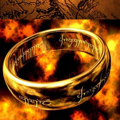 O Um Anel Senhor Dos Anéis, Banhado Ouro 18k Precioso Hobbit LOTR Frodo
