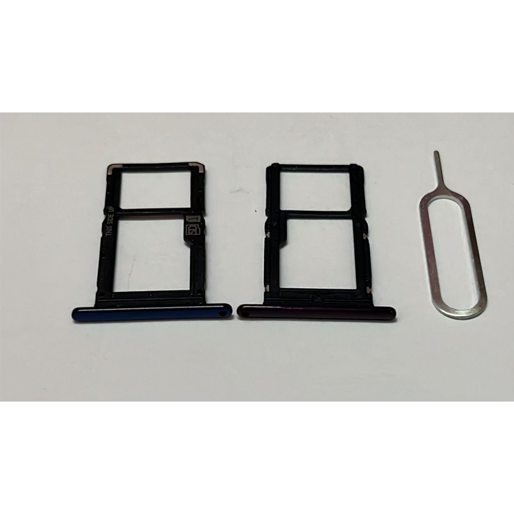 Gaveta Bandeja Slot Chip  + Chavinha Para Moto One Hyper Vinho E Azul